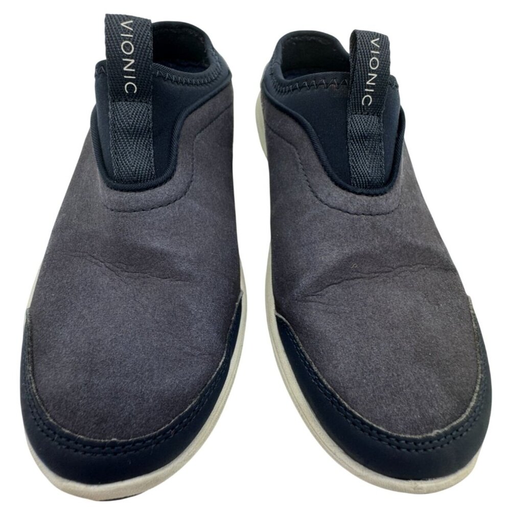 Vionic Women's Adell Slip On Athletic Shoes Round Toe Size 7 Black/Navy Comfy
